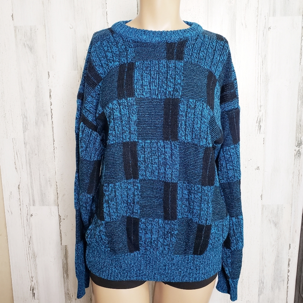 Vintage Michael Gerald knit  Geometric Sweater size M
